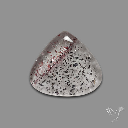 Quartz with Lepidocrocite Hematite Cabochon