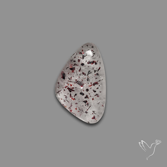 Quartz with Lepidocrocite Hematite Cabochon