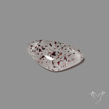 Quartz with Lepidocrocite Hematite Cabochon