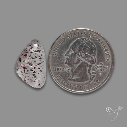 Quartz with Lepidocrocite Hematite Cabochon