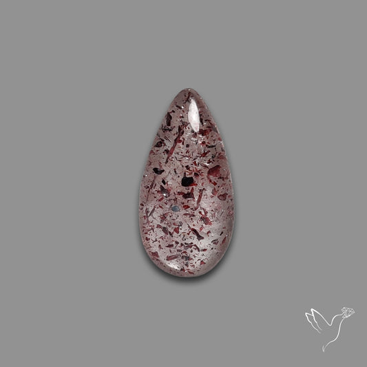 Quartz with Lepidocrocite Hematite Cabochon