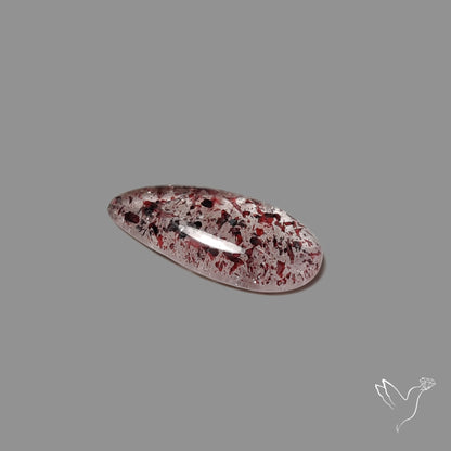Quartz with Lepidocrocite Hematite Cabochon