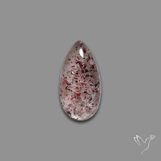 Quartz with Lepidocrocite Hematite Cabochon