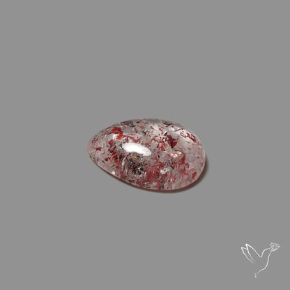 Quartz with Lepidocrocite Hematite Cabochon