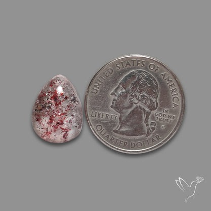 Quartz with Lepidocrocite Hematite Cabochon