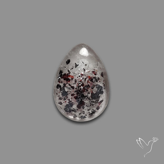 Quartz with Lepidocrocite Hematite Cabochon