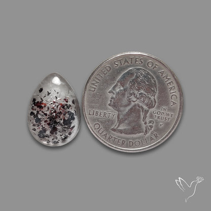 Quartz with Lepidocrocite Hematite Cabochon
