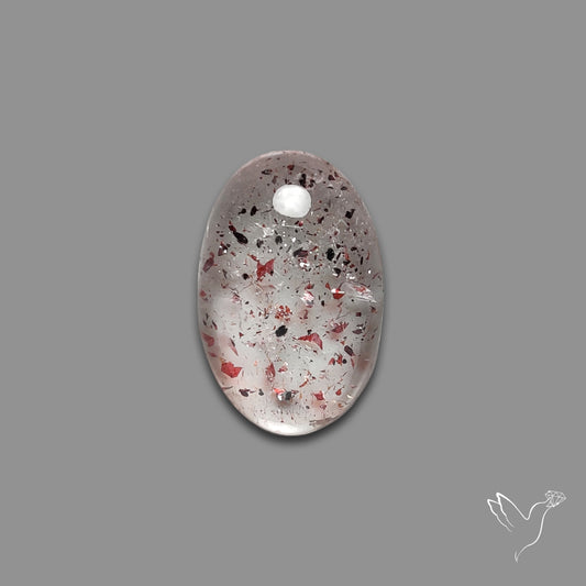 Quartz with Lepidocrocite Hematite Cabochon
