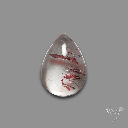 Quartz with Lepidocrocite Hematite Cabochon