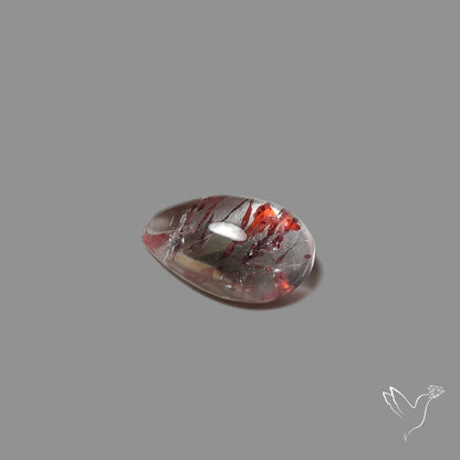 Quartz with Lepidocrocite Hematite Cabochon