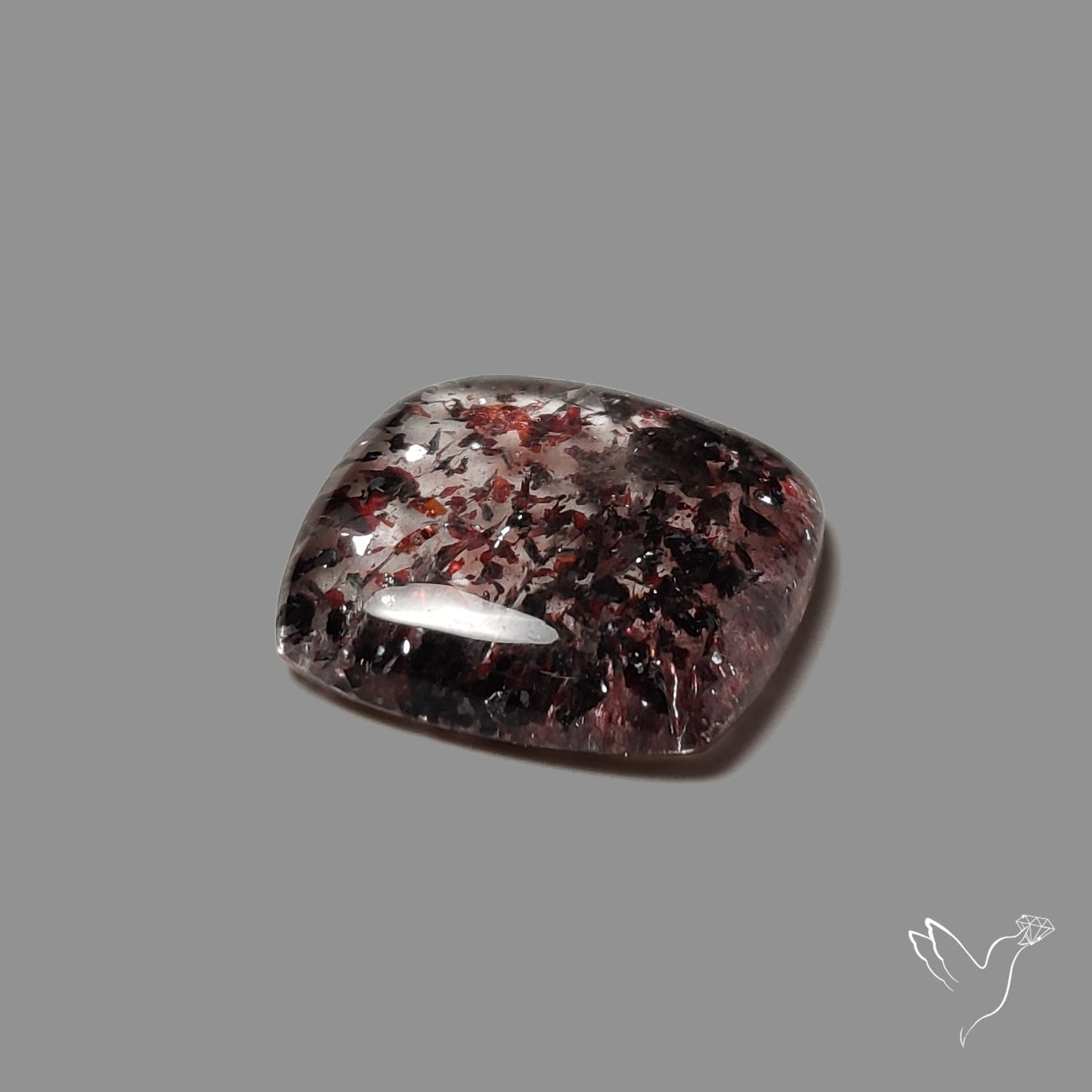 Quartz with Lepidocrocite Hematite Cabochon