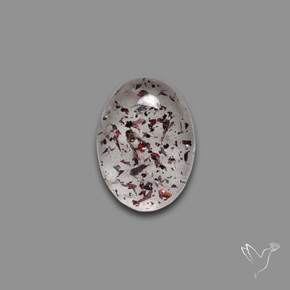 Quartz with Lepidocrocite Hematite Cabochon