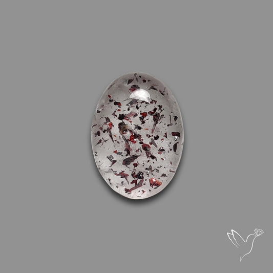 Quartz with Lepidocrocite Hematite Cabochon