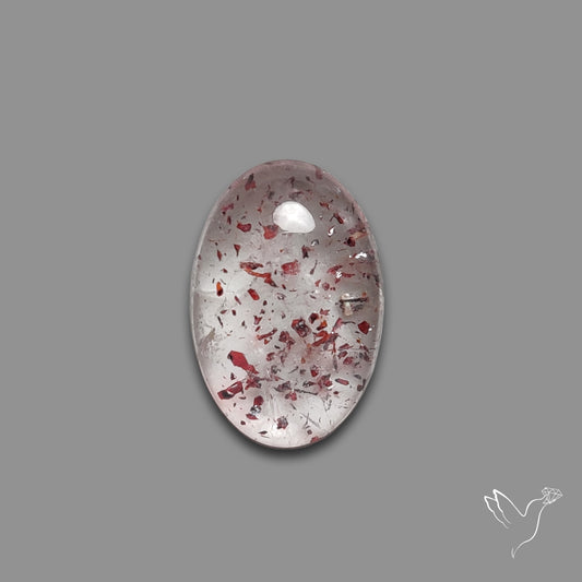 Quartz with Lepidocrocite Hematite Cabochon