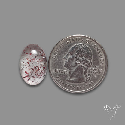 Quartz with Lepidocrocite Hematite Cabochon