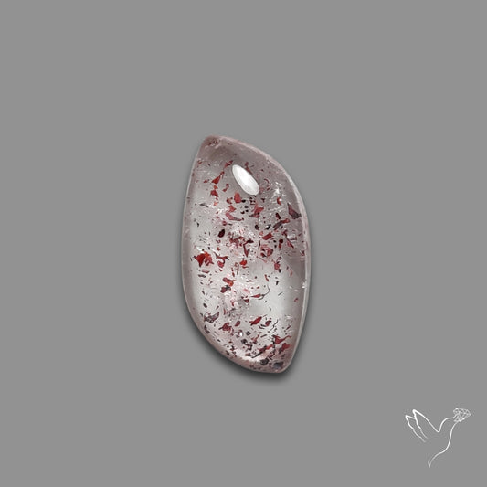 Quartz with Lepidocrocite Hematite Cabochon