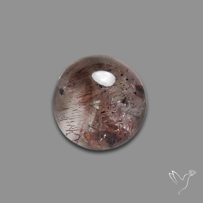 Quartz with Lepidocrocite Hematite Cabochon