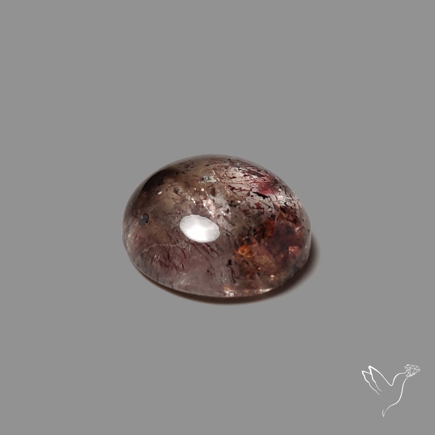 Quartz with Lepidocrocite Hematite Cabochon