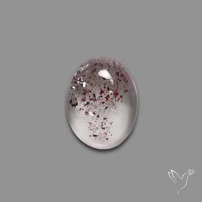 Quartz with Lepidocrocite Hematite Cabochon