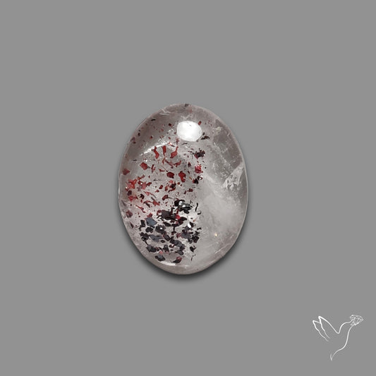 Quartz with Lepidocrocite Hematite Cabochon