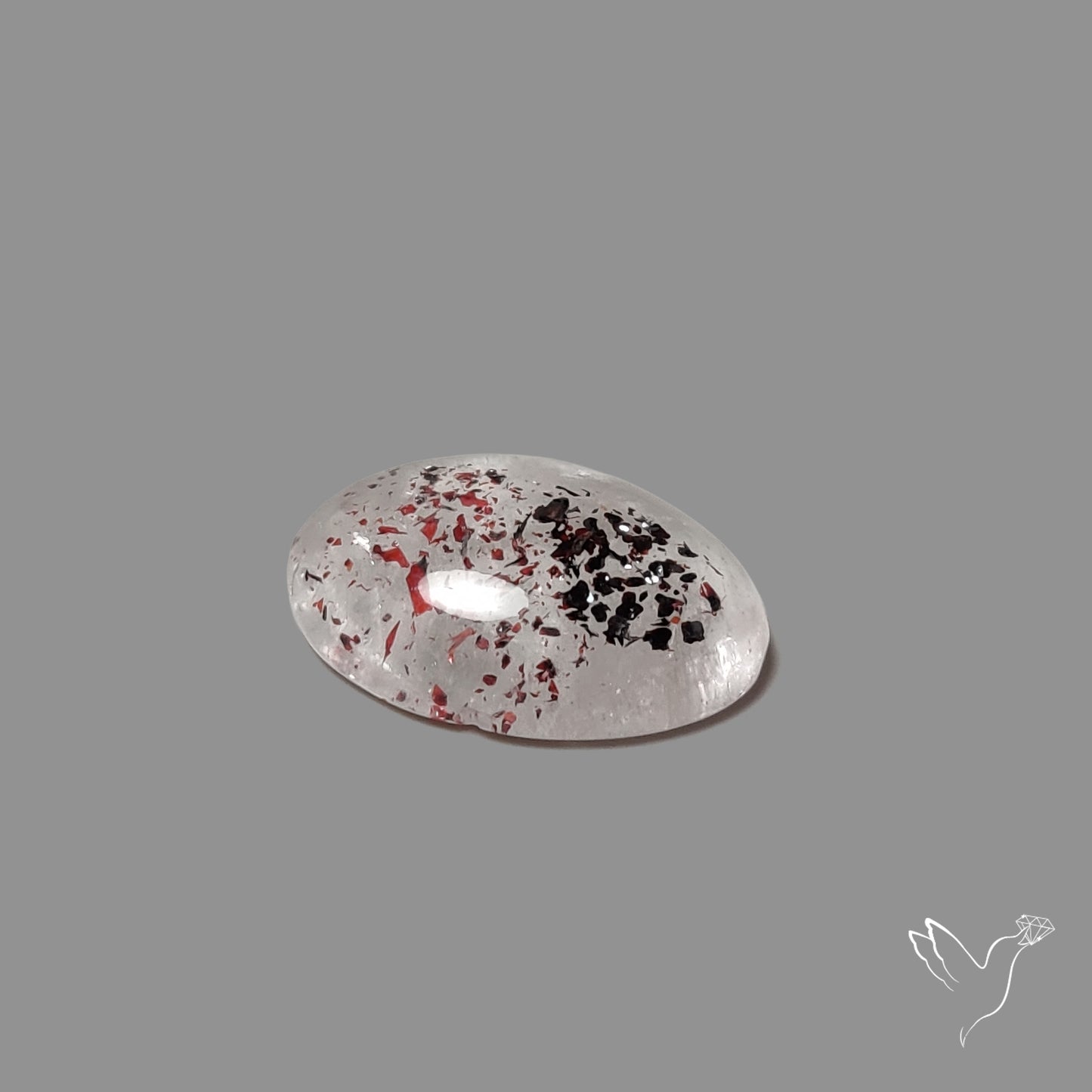 Quartz with Lepidocrocite Hematite Cabochon