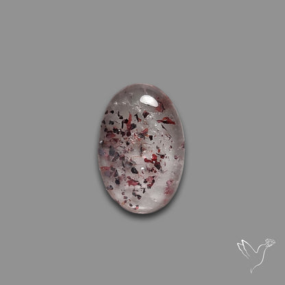 Quartz with Lepidocrocite Hematite Cabochon
