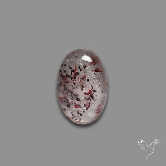 Quartz with Lepidocrocite Hematite Cabochon