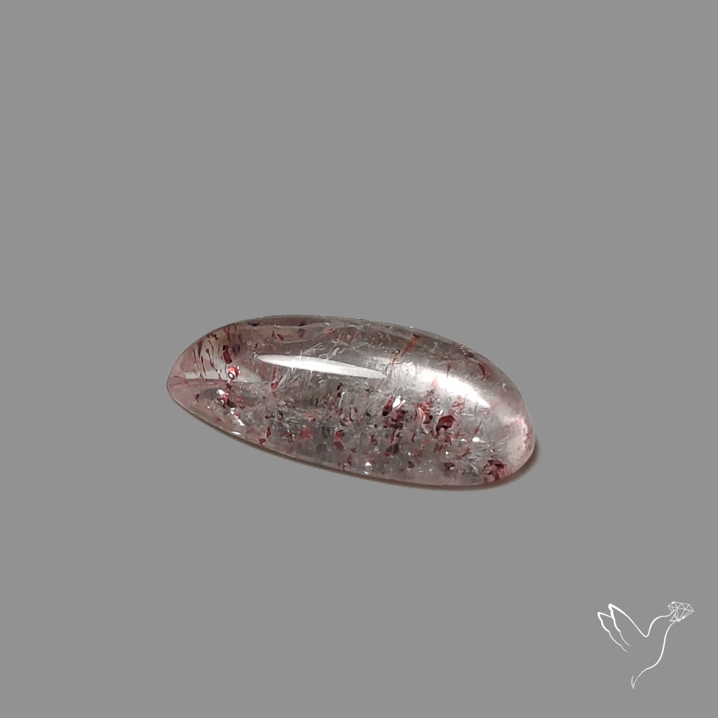 Quartz with Lepidocrocite Hematite Cabochon