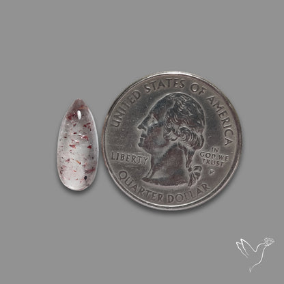 Quartz with Lepidocrocite Hematite Cabochon