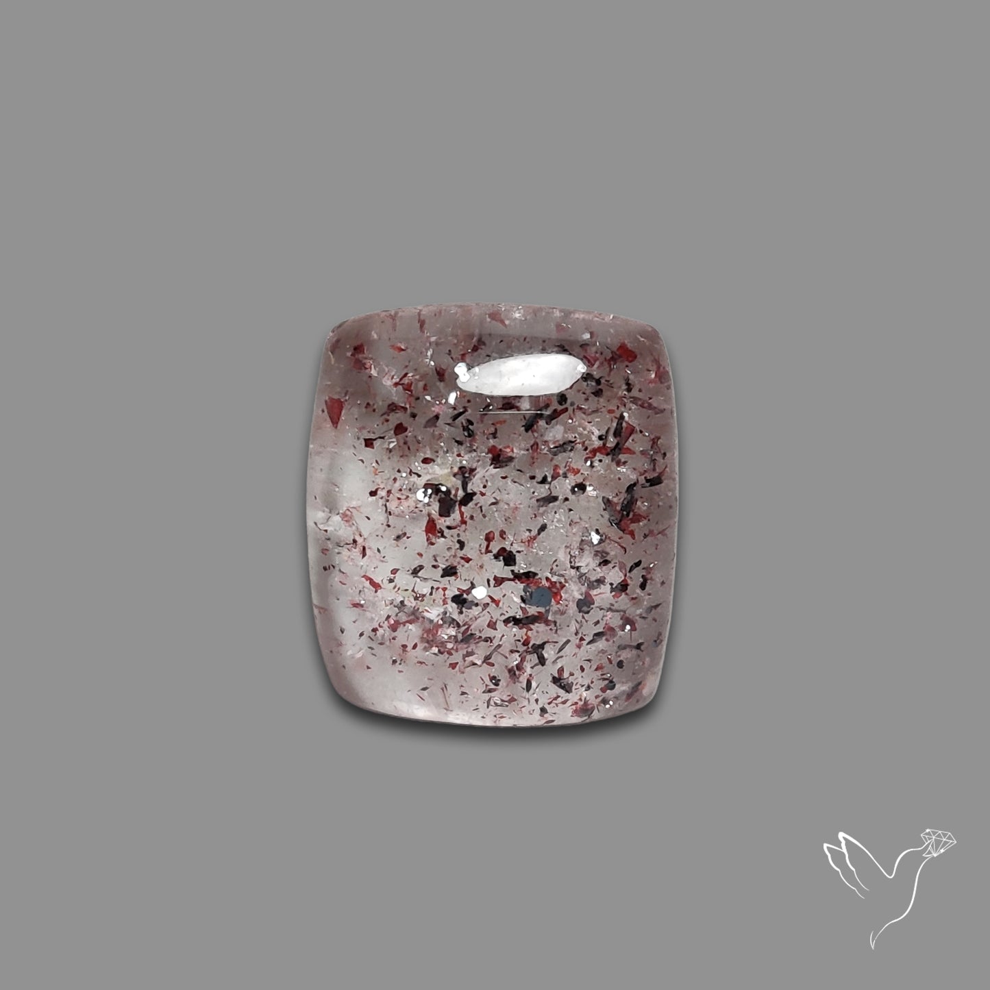 Quartz with Lepidocrocite Hematite Cabochon