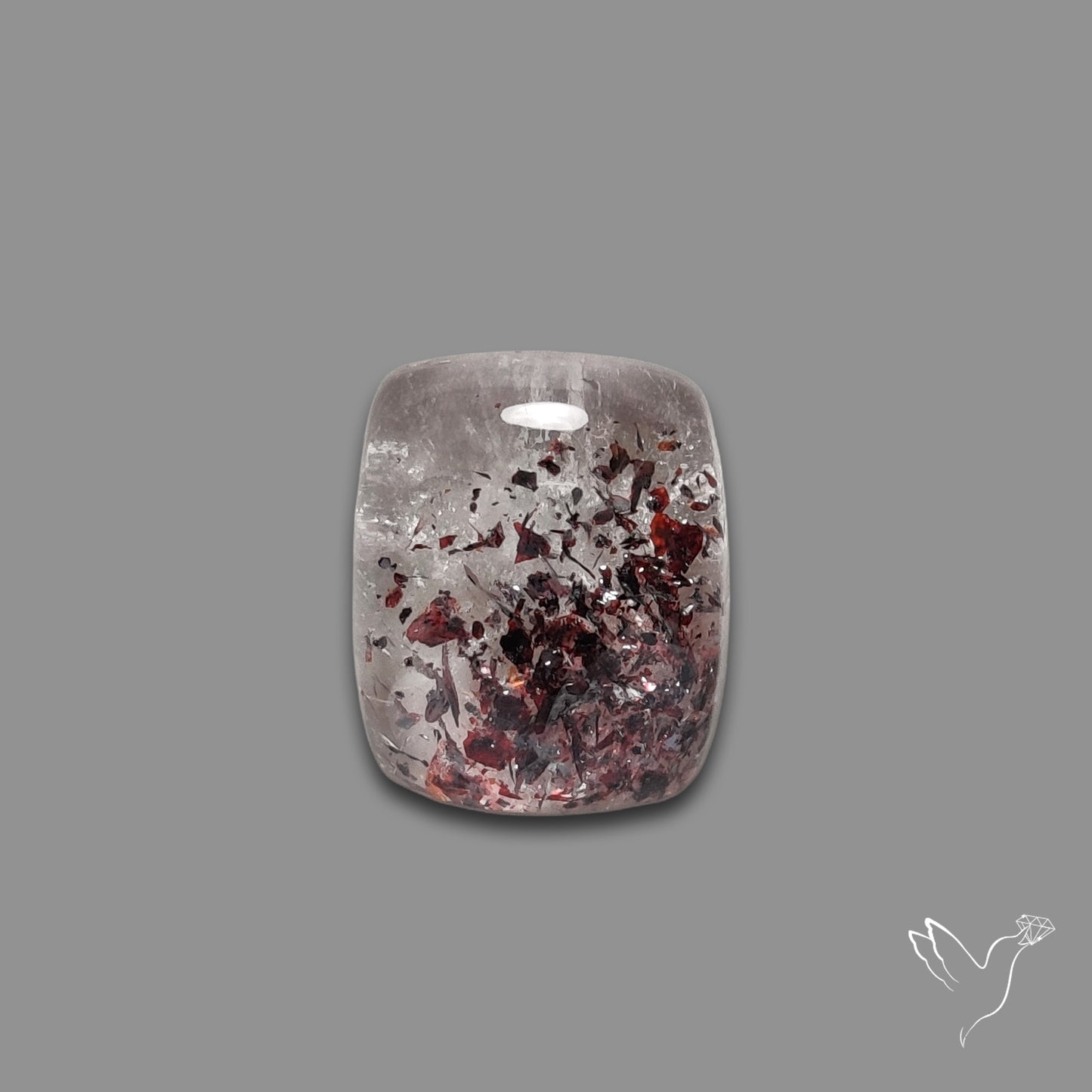 Quartz with Lepidocrocite Hematite Cabochon