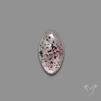 Quartz with Lepidocrocite Hematite Cabochon