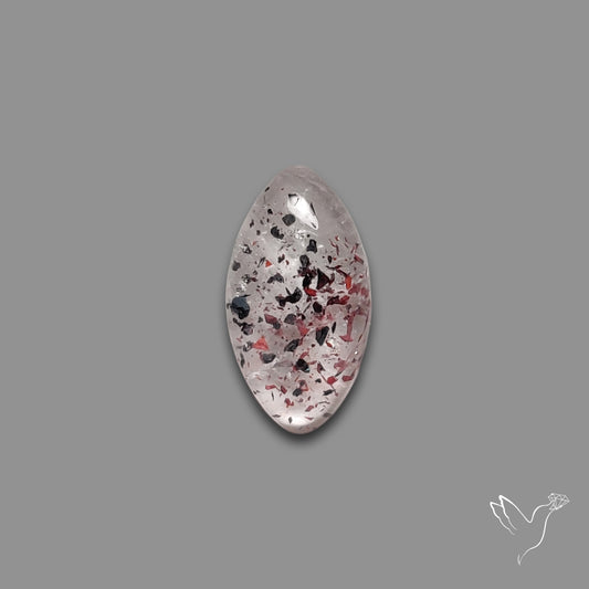 Quartz with Lepidocrocite Hematite Cabochon