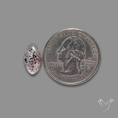 Quartz with Lepidocrocite Hematite Cabochon
