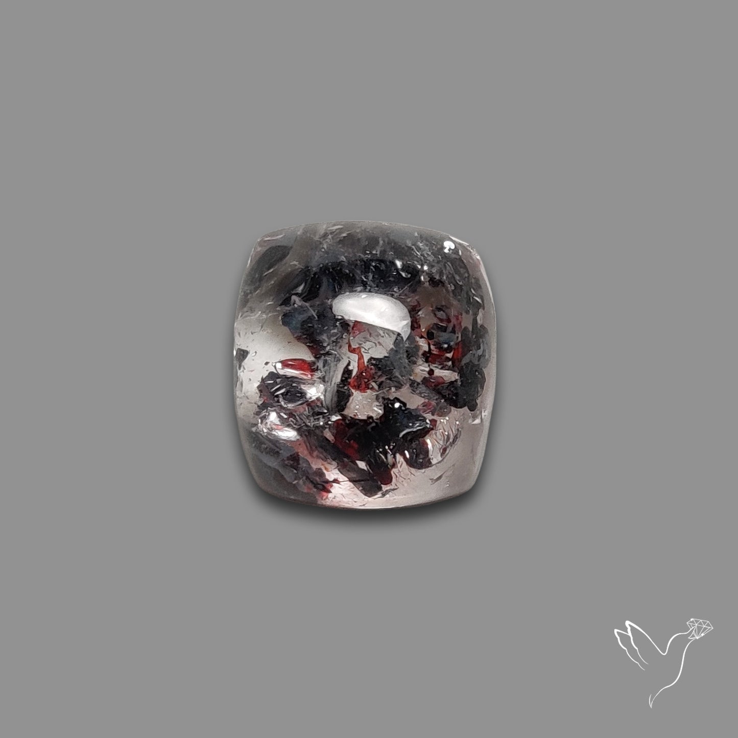 Quartz with Lepidocrocite Hematite Cabochon