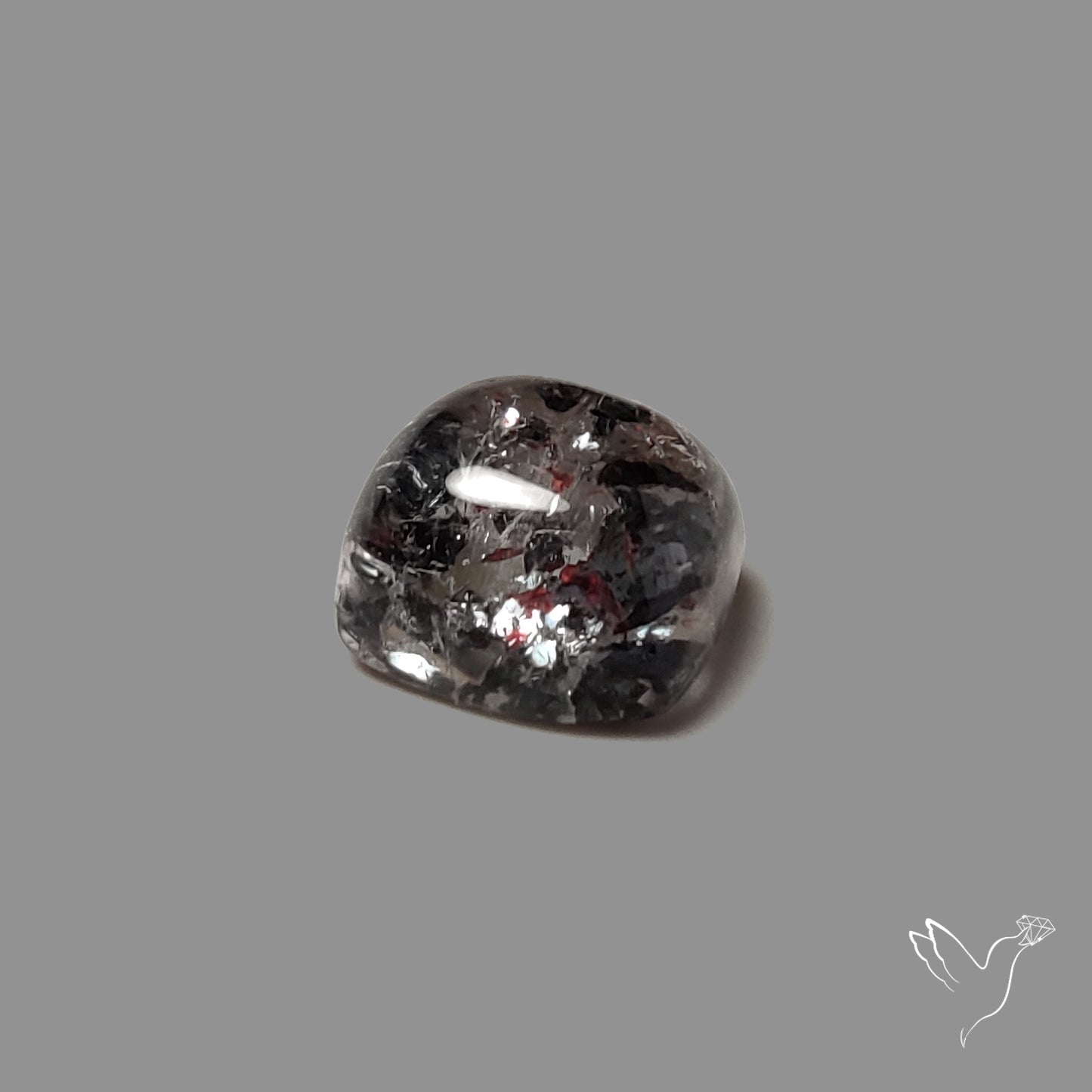 Quartz with Lepidocrocite Hematite Cabochon