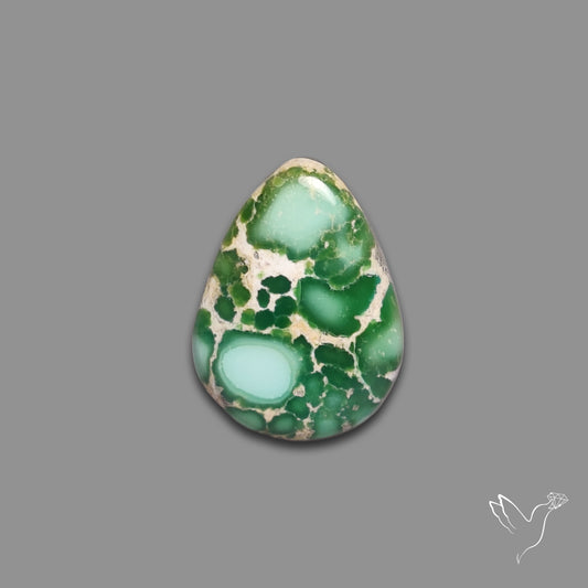 Sonoran Gold Turquoise Cabochon Rare Pattern (backed)