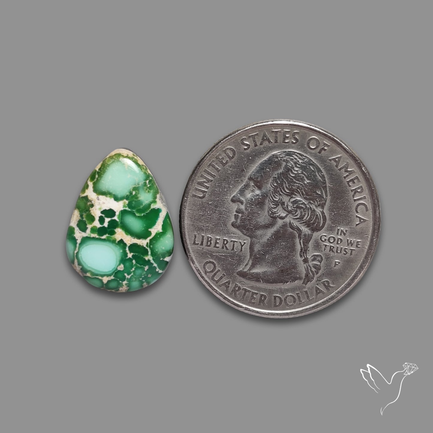 Sonoran Gold Turquoise Cabochon Rare Pattern (backed)