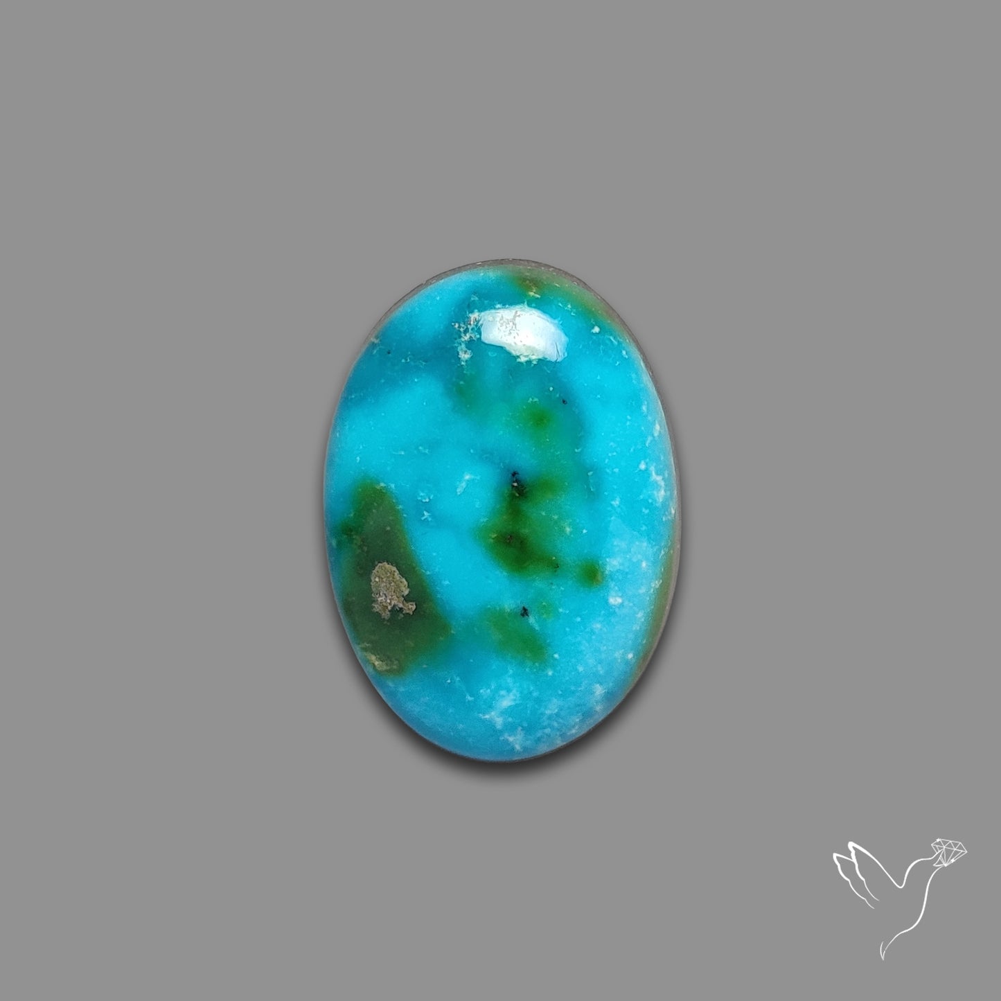 Sonoran Gold Turquoise Cabochon Rare Pattern (backed)