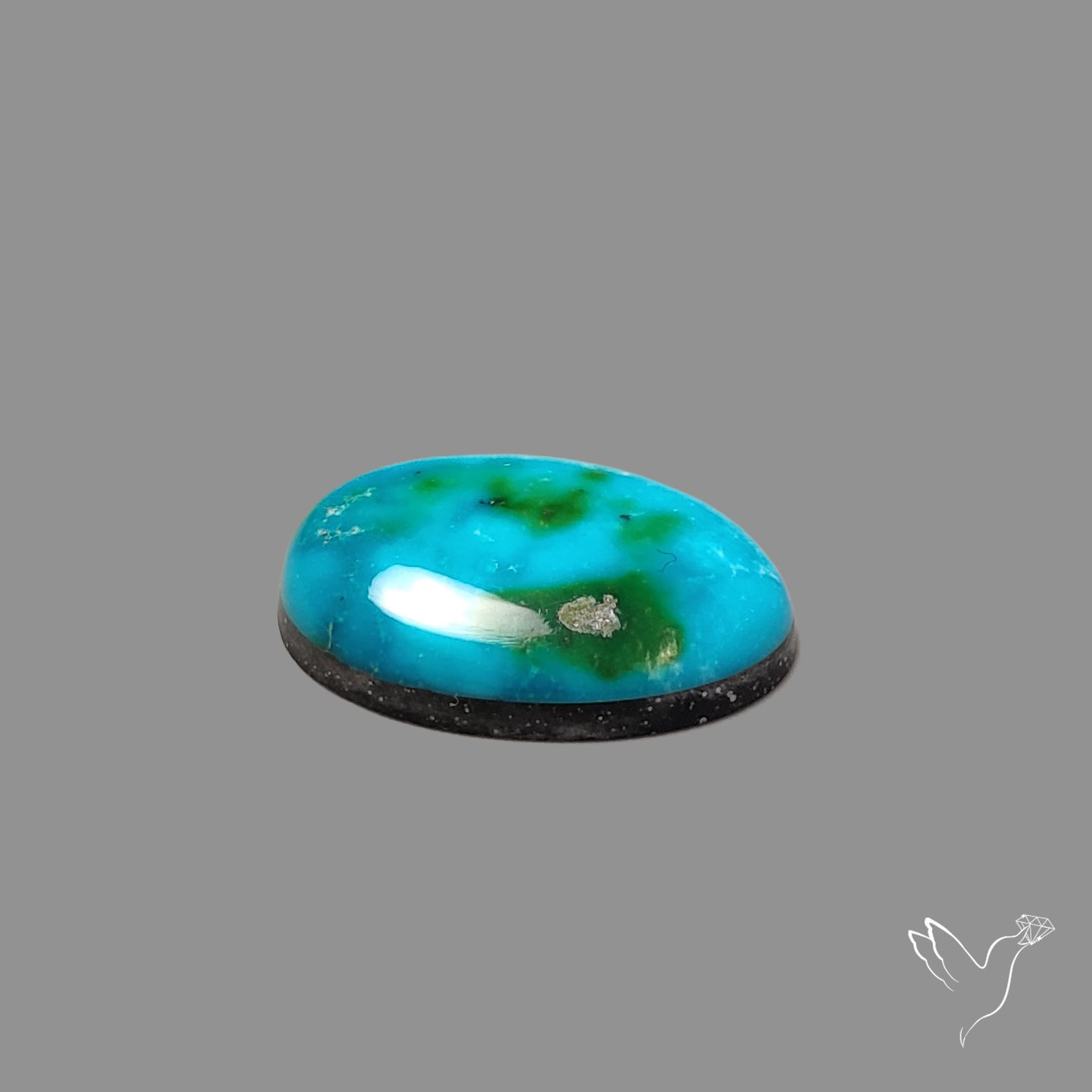 Sonoran Gold Turquoise Cabochon Rare Pattern (backed)