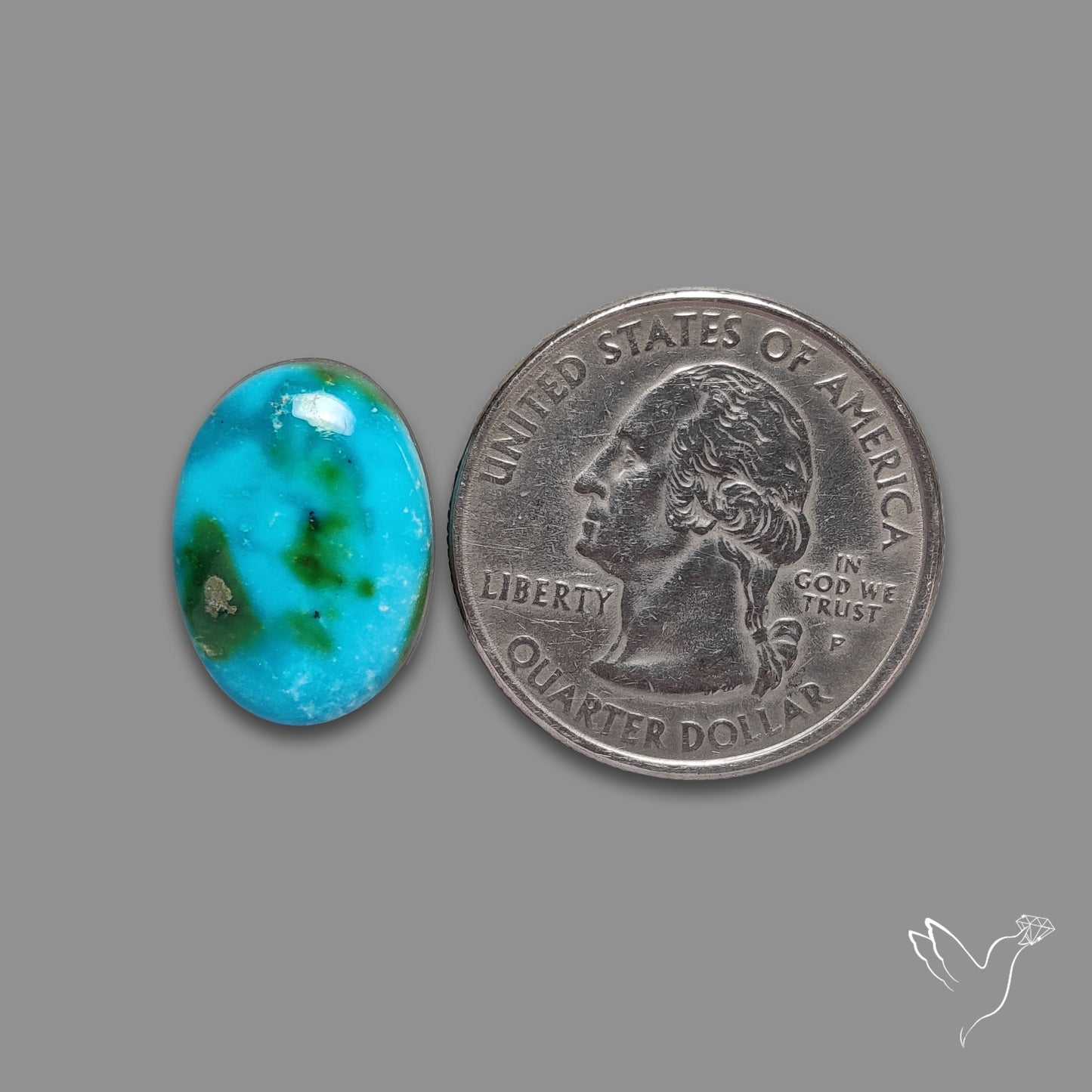 Sonoran Gold Turquoise Cabochon Rare Pattern (backed)