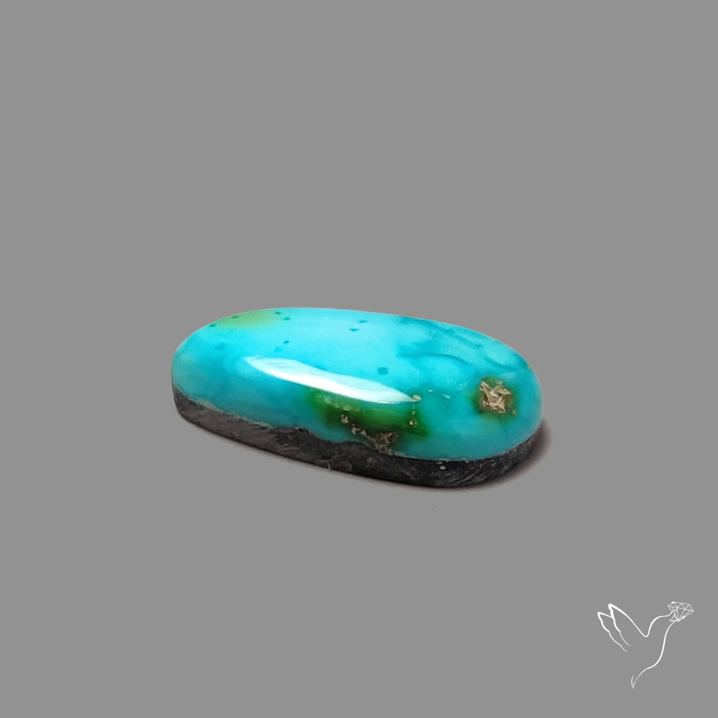 Sonoran Gold Turquoise Cabochon Rare Pattern (backed)