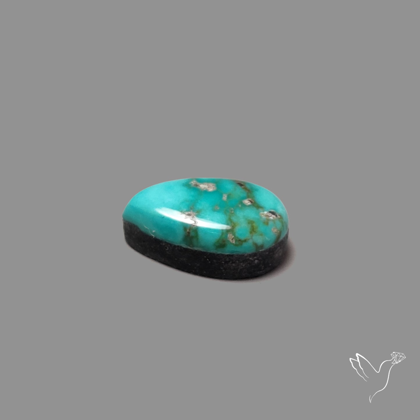 Sonoran Gold Turquoise Cabochon Rare Pattern (backed)