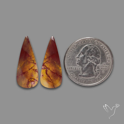 Bicolor Mookaite Pair