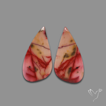 Bicolor Mookaite Pair