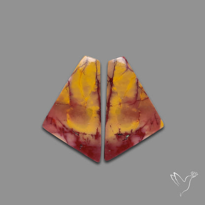 Bicolor Mookaite Pair