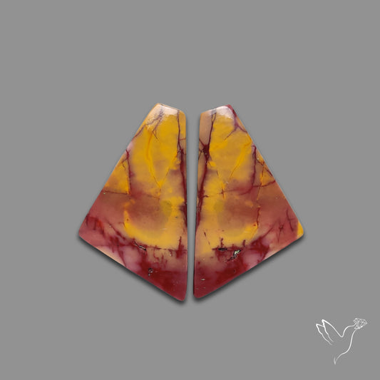 Bicolor Mookaite Pair