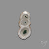 Solar Quartz with Moss Slice Raw Edges Freeform