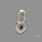 Solar Quartz with Moss Slice Raw Edges Freeform