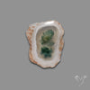 Solar Quartz with Moss Slice Raw Edges Freeform